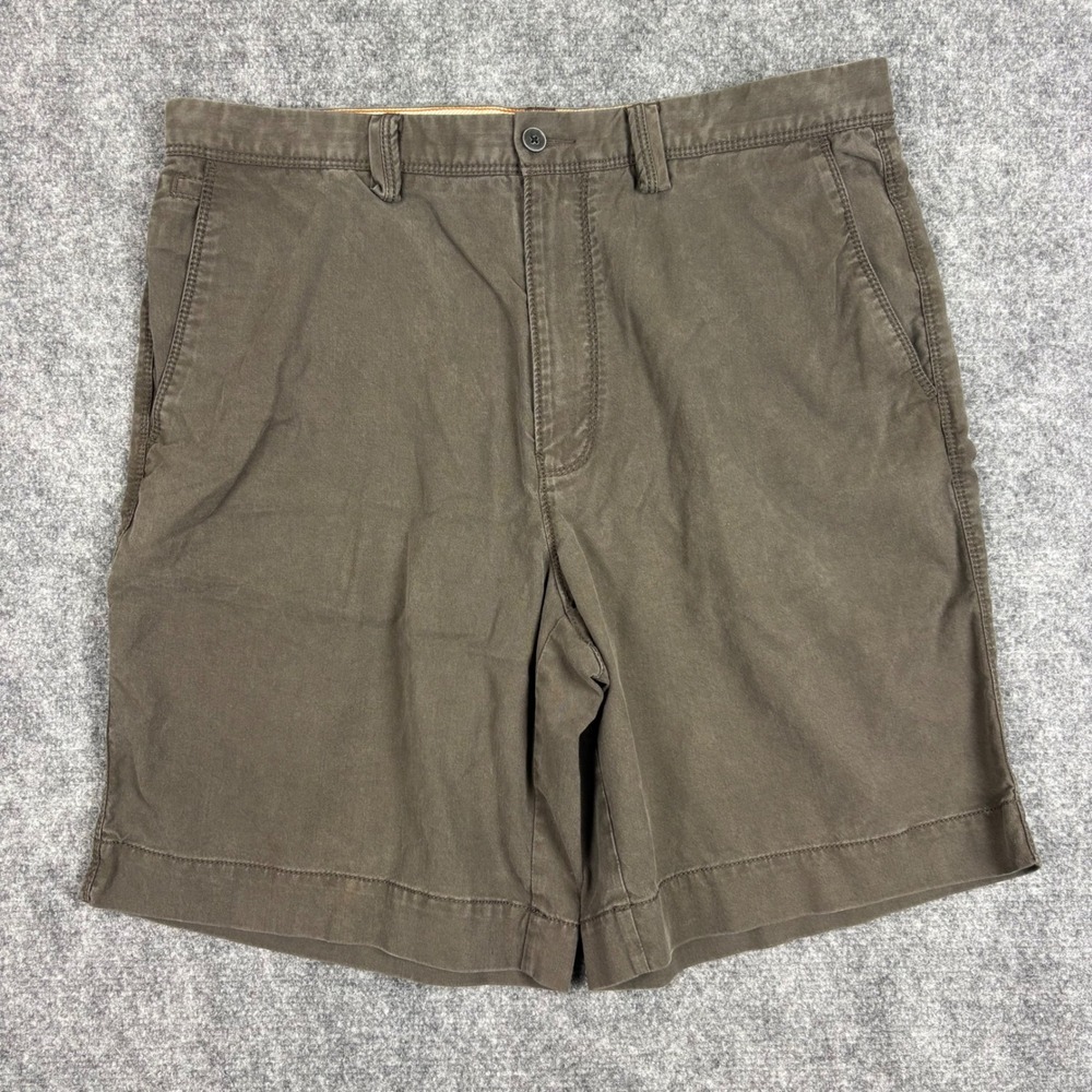 Tommy Bahama Mens Boracay Chino Shorts Brown Size 34 Cotton Tencel Stretch 9 In